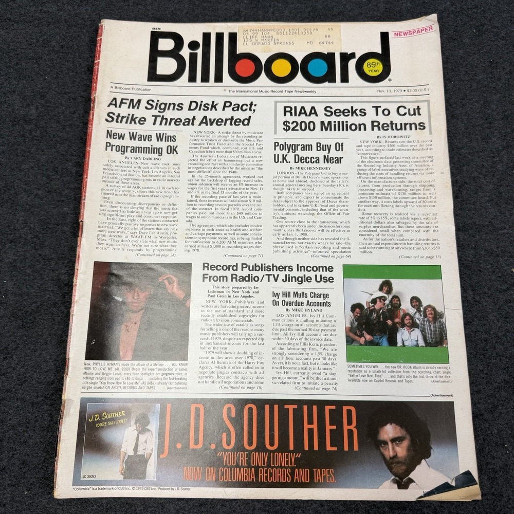 BILLBOARD Magazine Vintage November 10 1979